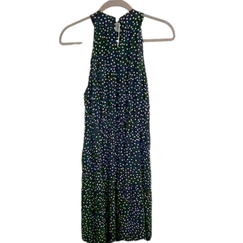 Polka Dot Print‎ Maxi dress Medium Navy Blue NEW